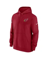 Men's Nike Cardinal Arizona Cardinals Sideline Club Fleece Pullover Hoodie