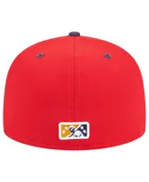 Men's New Era Red Lake County Captains Theme Nights 20th Anniversary Alternate 3 59FIFTY Fitted Hat