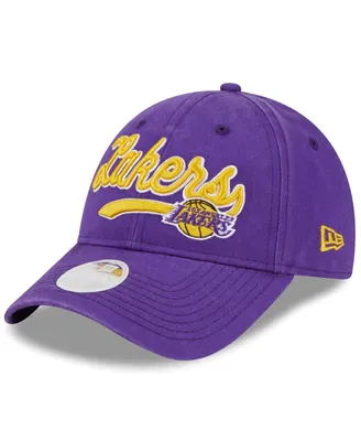 Women's New Era Purple Los Angeles Lakers Cheer Tailsweep 9FORTY Adjustable Hat