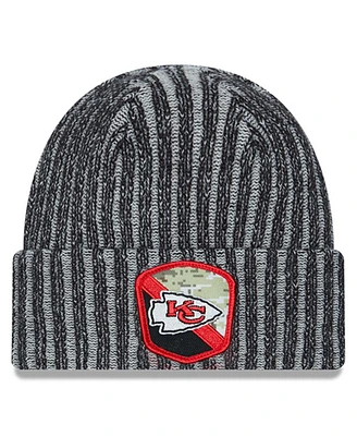 Men's New Era Black Kansas City Chiefs 2023 Salute To Service Cuffed Knit Hat