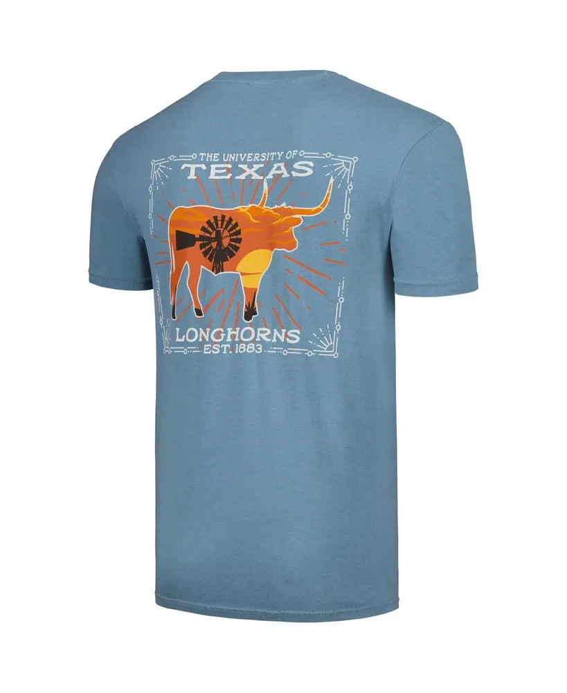 Men's Light Blue Texas Longhorns State Scenery Image One T-shirt