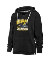 Women's '47 Brand Black Michigan Wolverines College Football Playoff 2023 National Champions Kennedy V-Neck Pullover Hoodie