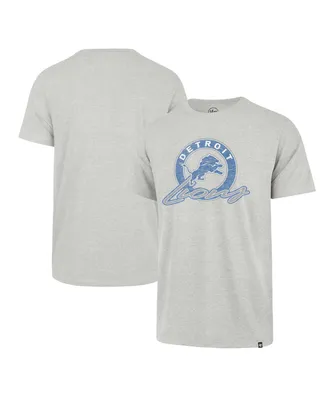 Men's '47 Brand Gray Distressed Detroit Lions Ringtone Franklin T-shirt