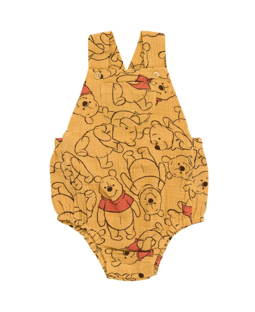 Disney Winnie the Pooh Boys Cotton Gauze Short Overalls Shortall Infant