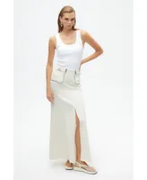 Women's Long Skirt with Zipper Detail