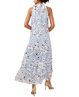 CeCe Women's Avianna Floral Embroidered Maxi Dress