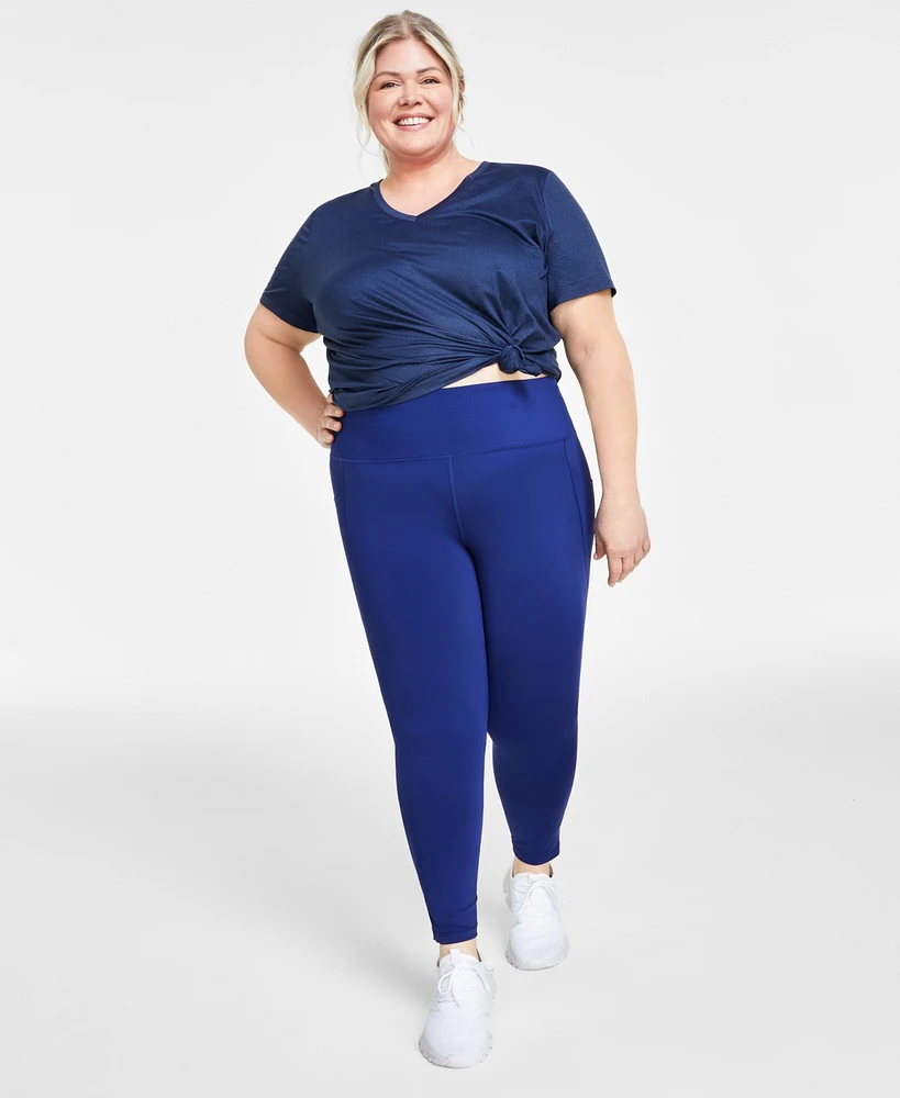 Id Ideology Women's Solid 7/8 Compression Leggings, Created for Macy's