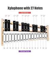 27 Note Glockenspiel Xylophone with 2 Rubber Mallets