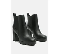 Womens sonia block heeled boots