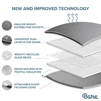 Bare Home Weighted Blanket, 25lbs (80" x 87") - Minky