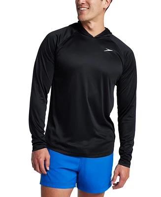 Speedo Men's Baybreeze Long Sleeve Hooded Performance Swim Shirt
