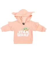 Starwars Baby Girls Star Wars The Mandalorian Fleece Pullover Hoodie Bodysuit and Pants 3 Piece Outfit