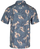 Salt Life Men's Rock Lobster Graphic Print Short-Sleeve Button-Up Shirt