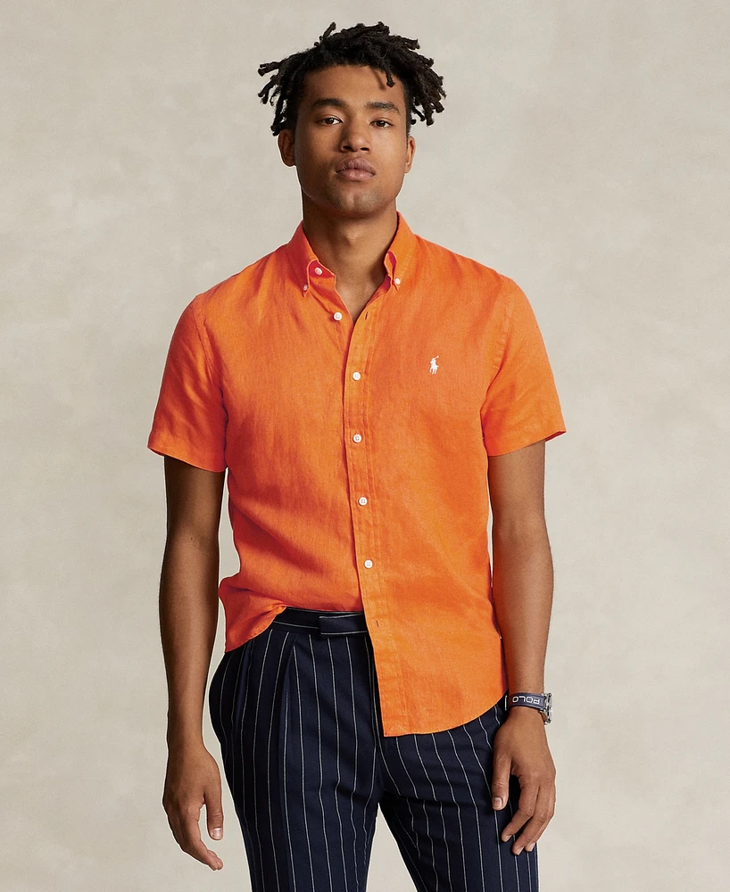 Polo Ralph Lauren Men's Short-Sleeve Linen Button-Up