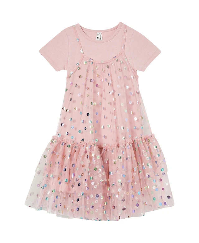 macys girls party dresses Rare Editions Big Girls Glitter Lace and Cascade Maxi Party Dress