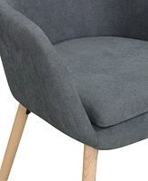 Convenience Concepts 25.25" Faux Linen Charlotte Wingback Accent Armchair