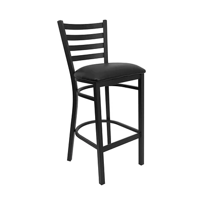 Ladder Back Metal Restaurant Dining Barstool