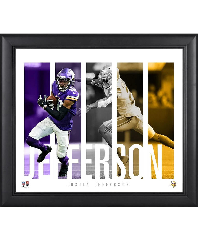 Justin Jefferson Minnesota Vikings Framed 15" x 17" Player Panel Collage