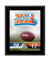 Indianapolis Colts vs. Chicago Bears Super Bowl Xli 10.5" x 13" Sublimated Plaque