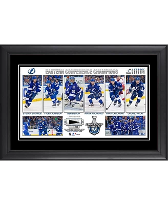 Tampa Bay Lightning 2015 Eastern Conference Champions Framed Panoramic with Piece of Game-Used Puck - Limited Edition of 250