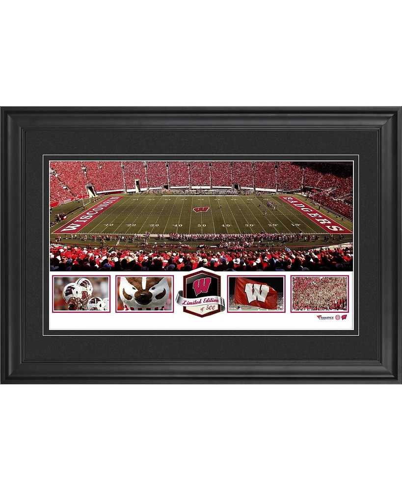 Camp Randall Stadium Wisconsin Badgers Framed Panoramic Collage-Limited Edition of 500