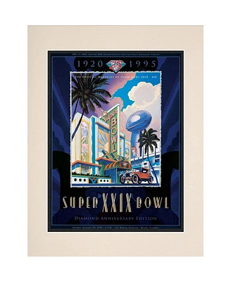 1995 49ers vs Chargers 10.5" x 14" Matted Super Bowl Xxix Program