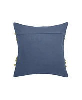 carol & frank Tabb Indigo & Citron Throw Pillow