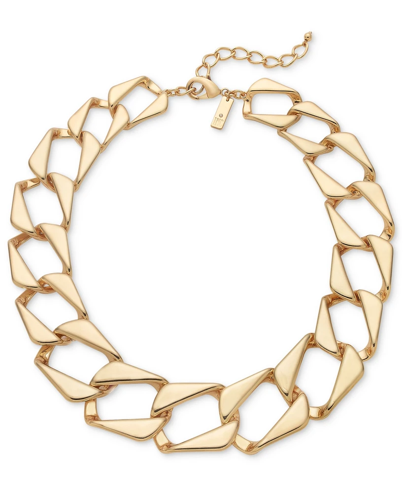 I.n.c. International Concepts Gold-Tone Large Geometric Chain All-Around Collar Necklace, 18"+ 3" extender, Created for Macy's
