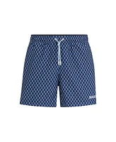 Boss by Hugo Men's Micro-Print Quick-Drying Swim Shorts