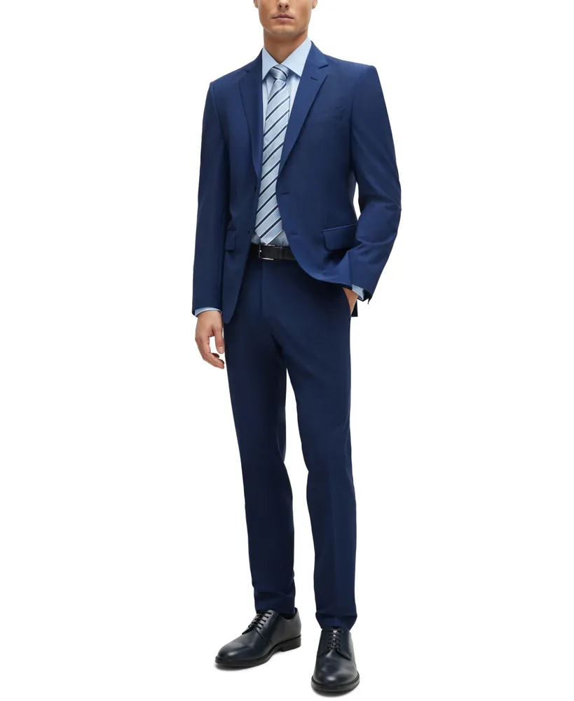 BOSS Hugo Boss Boss Genius Wool/Cotton Stretch Slim Fit Suit Pants