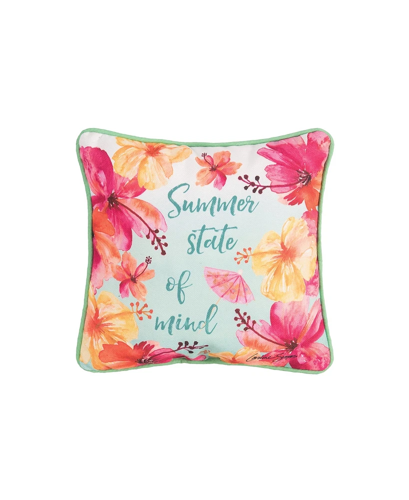 C&F Home 10" x 10" Summer State Of Mind Printed Small Petite Throw Pillow