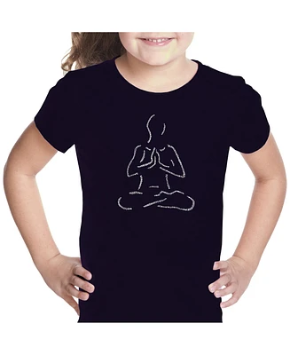Girl's Word Art T-shirt - Popular Yoga Poses