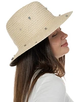 I.n.c. International Concepts Women's Embellished Panama Hat, Created for Macy's