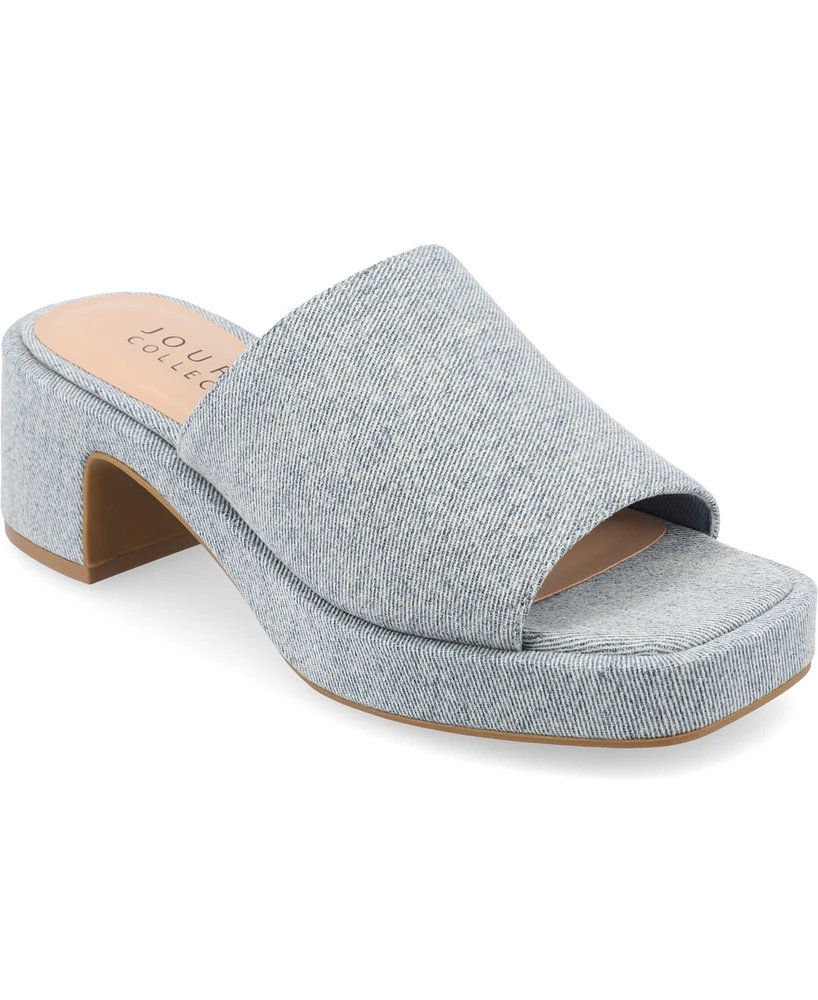 Journee Collection Women's Bessa Slip On Platform Sandals