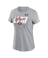 Women's Nike Gray San Francisco 49ers Super Bowl Lviii Specific Essential T-shirt