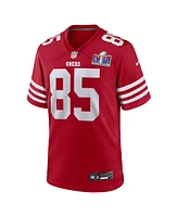 Men's Nike George Kittle Scarlet San Francisco 49ers Super Bowl Lviii Game Jersey