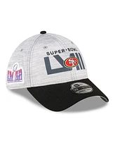 Men's New Era Heather Gray, Black San Francisco 49ers Super Bowl Lviii 39THIRTY Flex Fit Hat