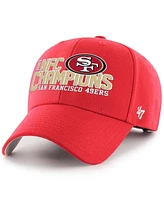 Men's '47 Brand Scarlet San Francisco 49ers 2023 Nfc Champions Mvp Adjustable Hat