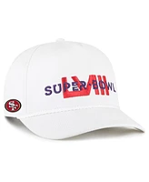 Men's '47 Brand White San Francisco 49ers Super Bowl Lviii Overwrite Hitch Adjustable Hat