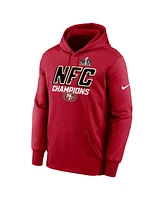 Men's Nike Scarlet San Francisco 49ers 2023 Nfc Champions Iconic Pullover Hoodie