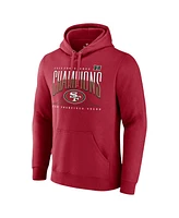 Men's Fanatics Scarlet San Francisco 49ers 2023 Nfc Champions Hometown Pullover Hoodie