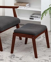 Convenience Concepts 19.75" Fabric, Polyester Natalie Accent Ottoman Stool