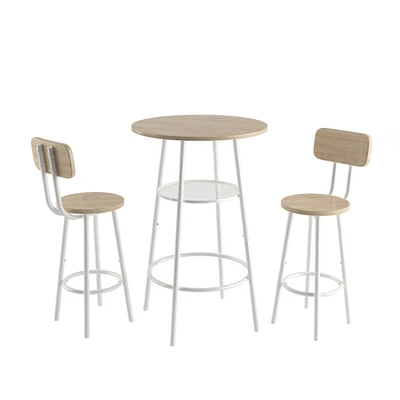 Simplie Fun Bar Table, Equipped With 2 Bar Stools