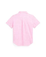 Polo Ralph Lauren Toddler and Little Boys Plaid Cotton Poplin Short Sleeve Shirt