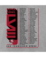 Men's Fanatics Heather Charcoal San Francisco 49ers Super Bowl Bound Roster T-shirt