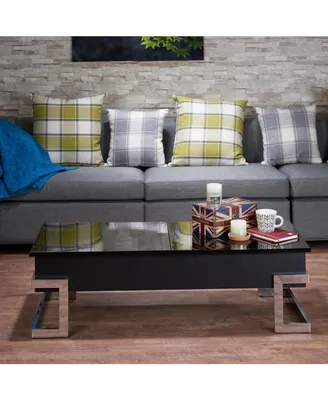 Simplie Fun Calnan Coffee Table In Black & Chrome