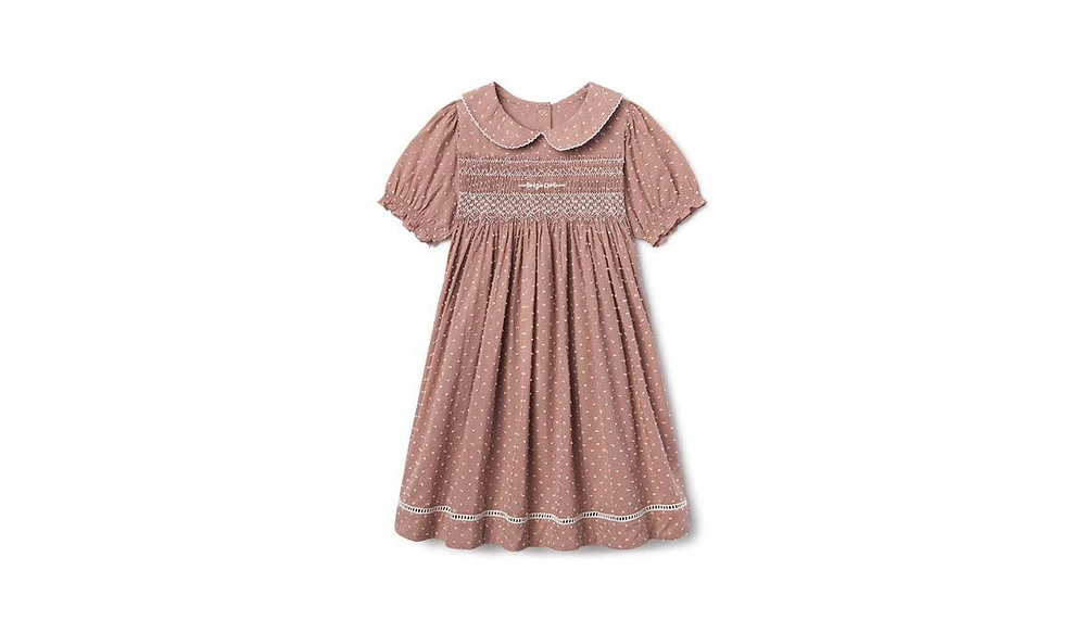 Girl Emmy Dress Rose Swiss Dot Toddler, Child