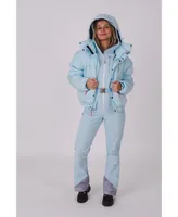 Women's Ice Blue Chic Puffer Jacket