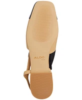 Aldo Women's Amandine Slingback Cap Toe Block-Heel Flats