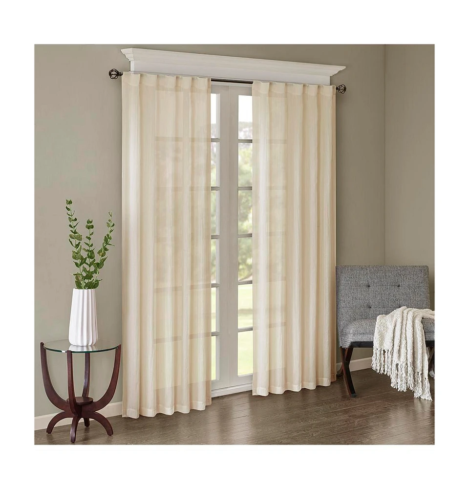 Madison Park Harper Solid Crushed Curtain Panel Pair